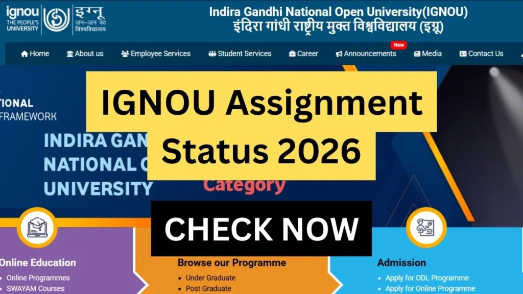 IGNOU Assignment Status 2026