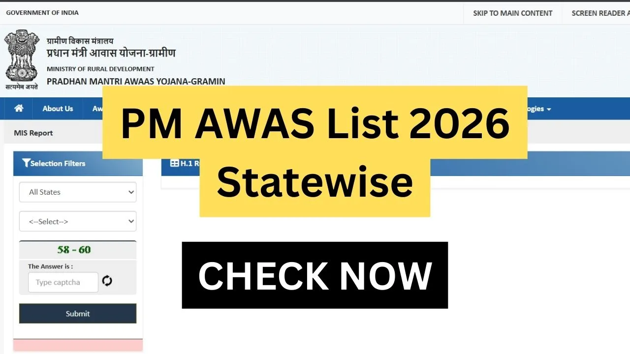 PM AWAS List 2026 Statewise