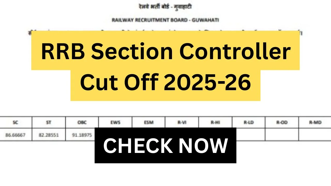 RRB Section Controller Cut Off 2025-26