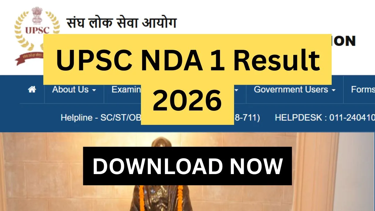 UPSC NDA 1 Result 2026